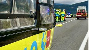 Herido grave un motorista al colisionar con un coche en la M-601 en Navacerrada
