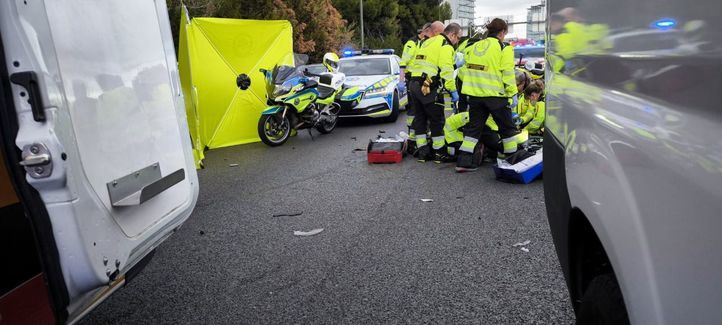 Motorista herido en un accidente en la M-30