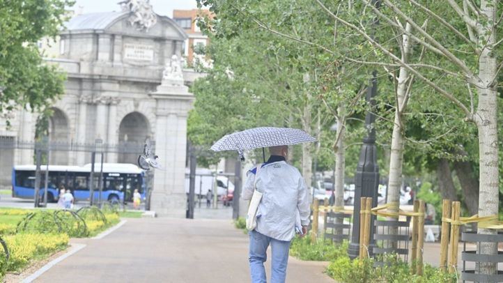 Lluvia y viento en Madrid