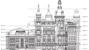 Alzamiento del nuevo hotel de Universal en Canalejas