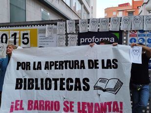 Vecinos de La Guindalera, hartos de retrasos en las obras de su biblioteca