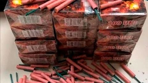 Imagen de archivo de material pirotécnico