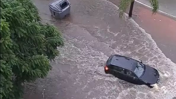 Fuertes lluvias en Málaga