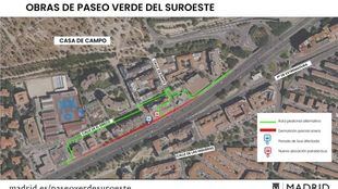 Infografía de las obras del Paseo Verde del Suroeste