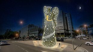 El 'Ángel de Madrid', nueva decoración navideña en Colón