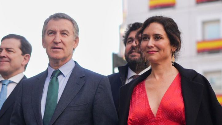 Alberto Núñez Feijóo e Isabel Díaz Ayuso en el acto conmemorativo del Día de la Constitución Española