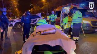 Grave accidente en el Paseo de la Castellana