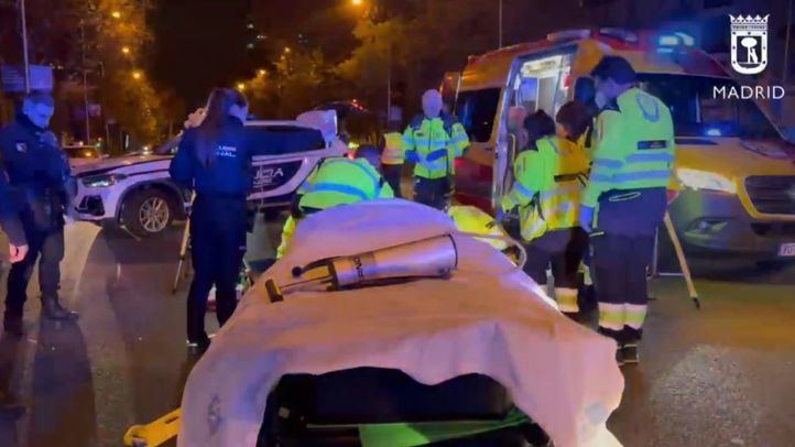 Accidente de tráfico en el Paseo de la Castellana