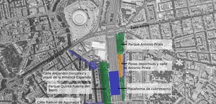 Plano del tramo a cubrir junto al Puente de Ventas