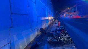 Motociclista de 32 años sufre graves lesiones en un accidente en la M-30