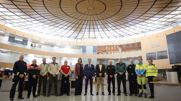 El consejero de Medio Ambiente, Agricultura e Interior de la Comunidad de Madrid, Carlos Novillo, visita la sede de la Agencia de Seguridad y Emergencias Madrid 112 (ASEM112)