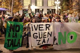 Concentración contra la tala de árboles de la Plaza de Santa Ana