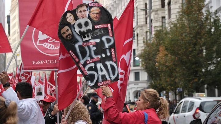 Manifestación de trabajadoras de Ayuda a Domicilio