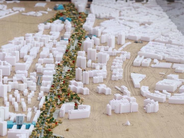 Maqueta de cómo quedará la zona de la A-5 tras el soterramiento