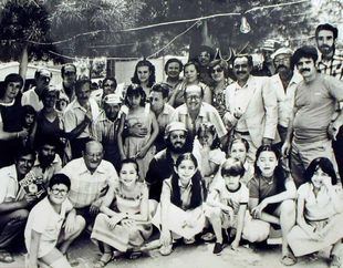 Asociación y concejales en las Fiestas de Aluche de 1979.