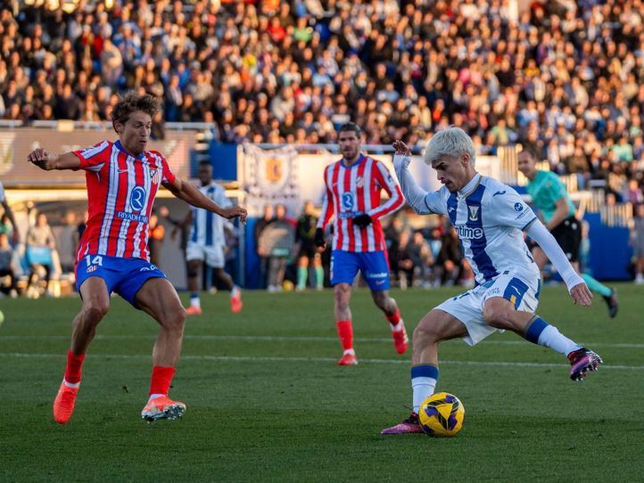 El futbolista 'pepinero' Juan Cruz, durante el Leganés 1-0 Atlético de Madrid.