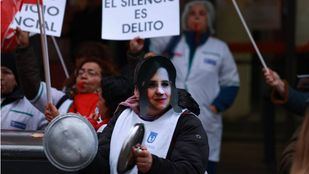 Nueva protesta de las trabajadoras del SAD frente a la Asamblea de Madrid