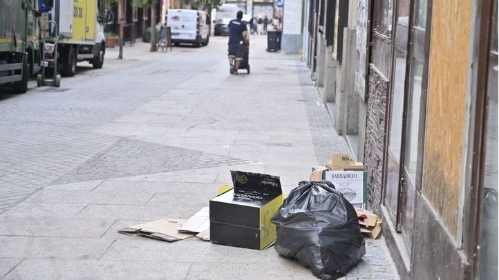 Suciedad y basura en el centro de Madrid