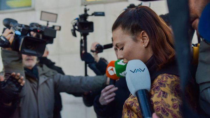 La actriz Elisa Mouliaá llega a declarar a los juzgados de Plaza de Castilla, a 16 de enero de 2025