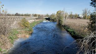Río Manzanares a su paso junto a la depuradora Madrid Sur.