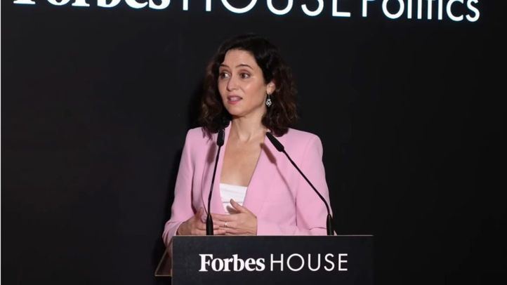Isabel Díaz Ayuso, en la conferencia del club Forbes House
