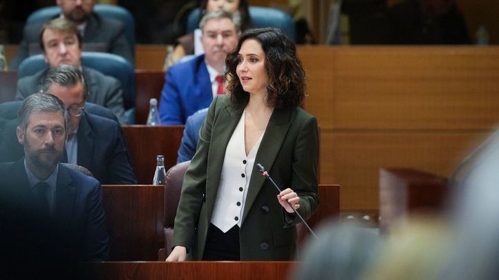Isabel Díaz Ayuso durante el Pleno de la Asamblea