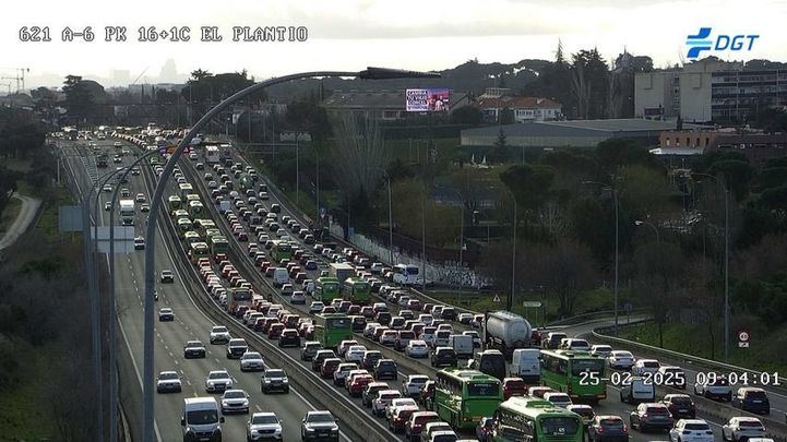 Retenciones en la A-6 a la altura de El Plantío