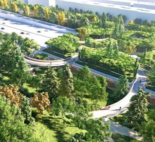 El Parque Ventas cubrirá los 16 carriles de la M-30 con cerca de 600 árboles