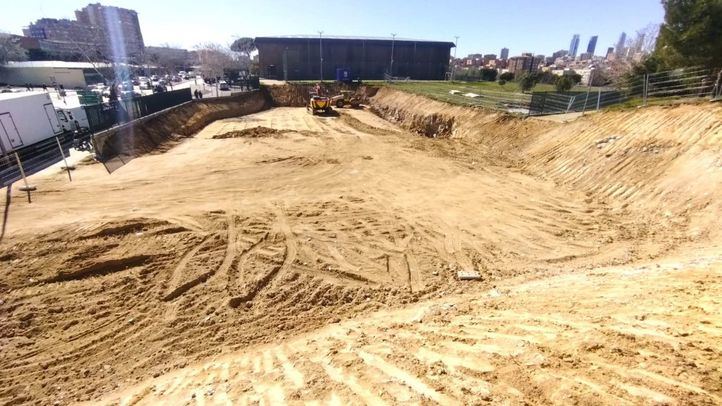 Construcción del cantón auxiliar de limpieza en Hortaleza