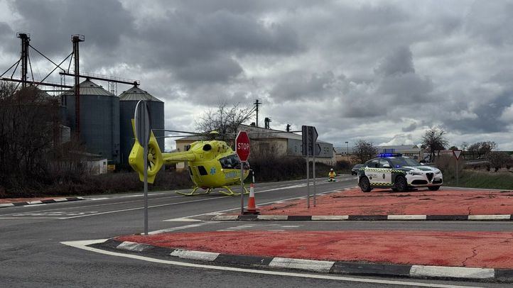 Cruce donde se ha producido el accidente de tráfico en Colmenar de Oreja