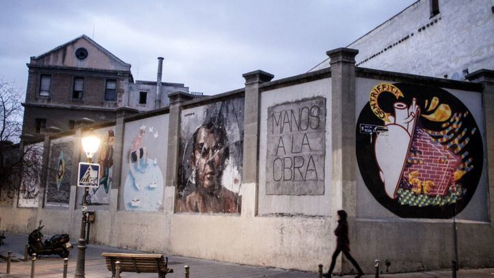 Muros de Tabacalera en la calle Miguel Servet.