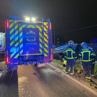 Tres heridos en una colisión frontal en la M-856 a la altura de Móstoles