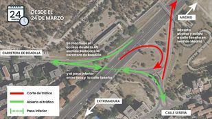 Corte en el acceso y salida de la calle Seseña en sentido Madrid, desde este lunes