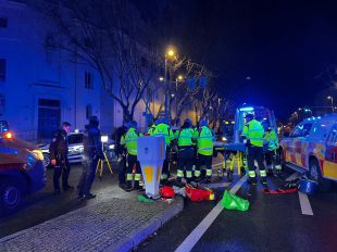 Un accidente de moto en la calle Princesa de Madrid deja un herido grave