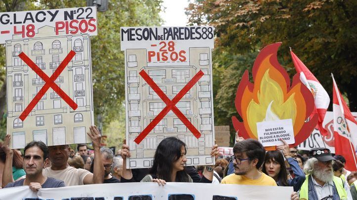 Manifestación en contra del precio de los alquileres en octubre de 2024