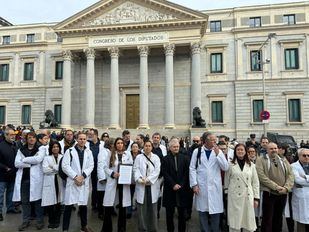 Los médicos se manifiestan en Madrid contra el Estatuto Marco de Mónica García
