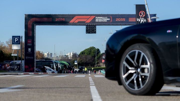 Arco de salida que tendrá el Gran Premio de España de Fórmula 1, en Ifema Madrid