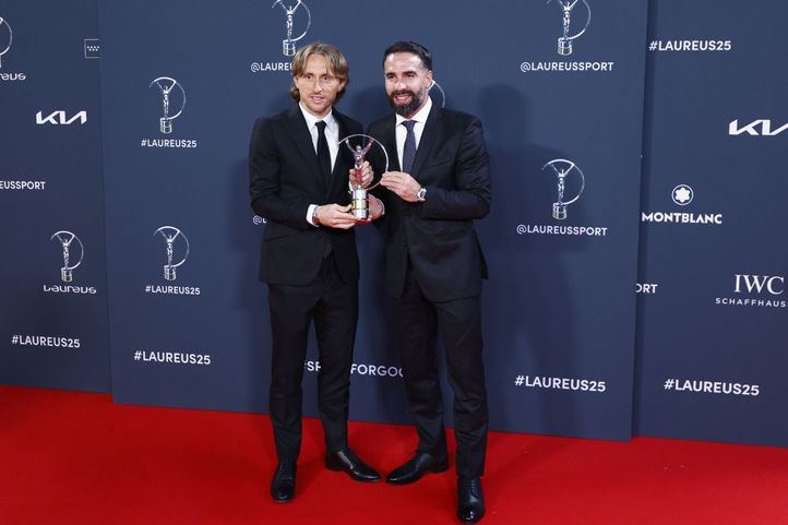 Luka Modric y Dani Carvajal en los Premios Laureus