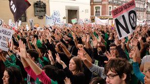 Manifestación estudiantil contra los recortes en educación