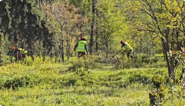 Operarios trabajan en la zona de Montecarmelo donde se va a instalar el cantón