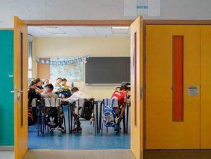 Alumnos en un centro escolar