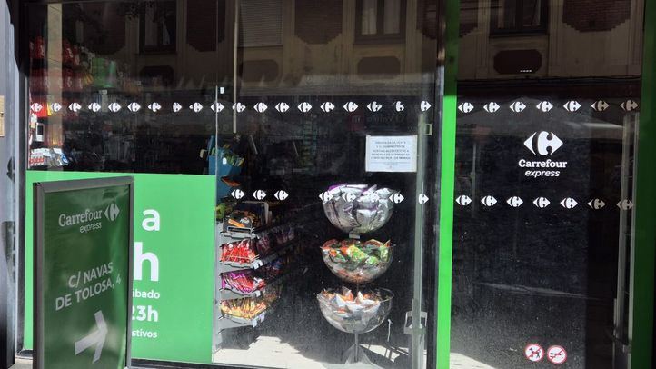 Supermercado cerrado por el apagón