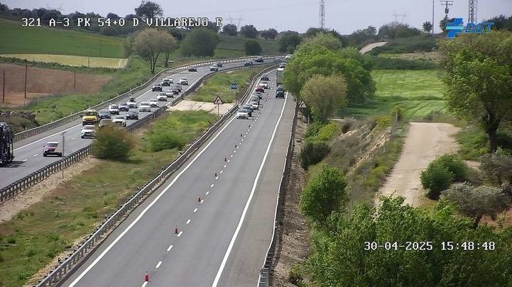 Carril adicional habilitado en la A-3