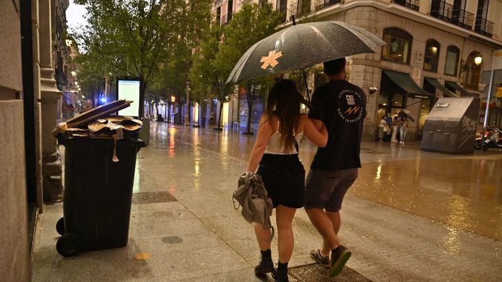 Tormenta en el centro de Madrid