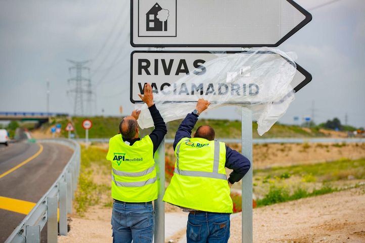 Abierto al tráfico el primer enlace de Rivas con la M-50