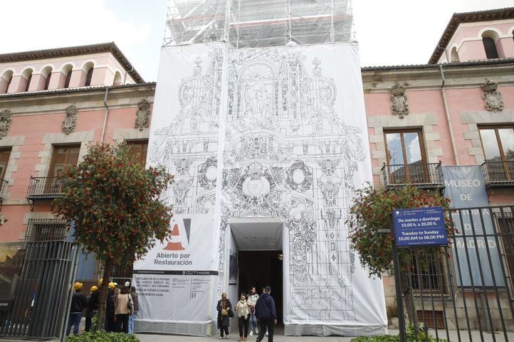 Abierto por restauración” de la fachada del Museo de Historia de Madrid