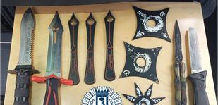 Un control rutinario acaba con el arresto de un conductor con varias armas tipo ninja en el maletero