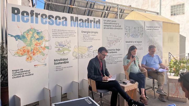 La portavoz de Más Madrid en el Ayuntamiento, Rita Maestre, presenta el plan 'Refreca Madrid', que la formación llevará al Pleno de mayo.