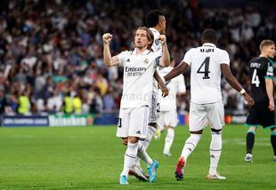 Modric durante el partido de Champions contra el Celtic de Glasgow