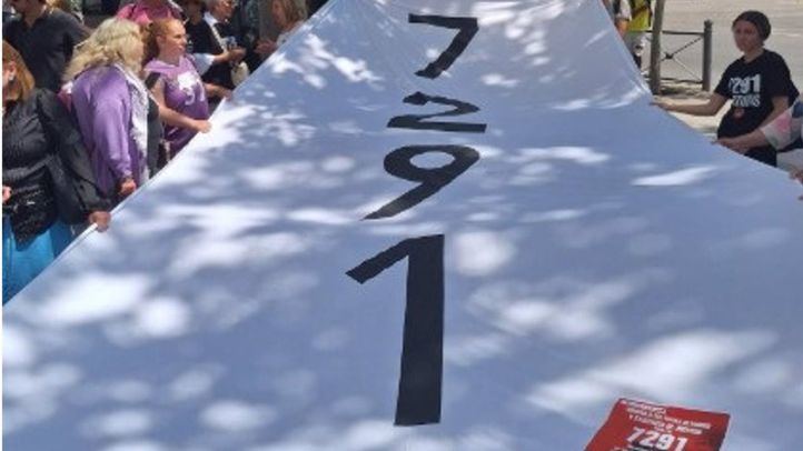 Manifestación frente a los juzgados de Plaza de Castilla